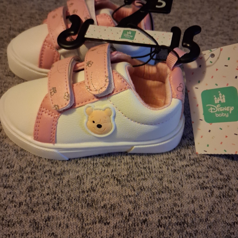 Disney Pink and White Winnie the Pooh Baby Velcro Sneakers - Picture 5 of 5